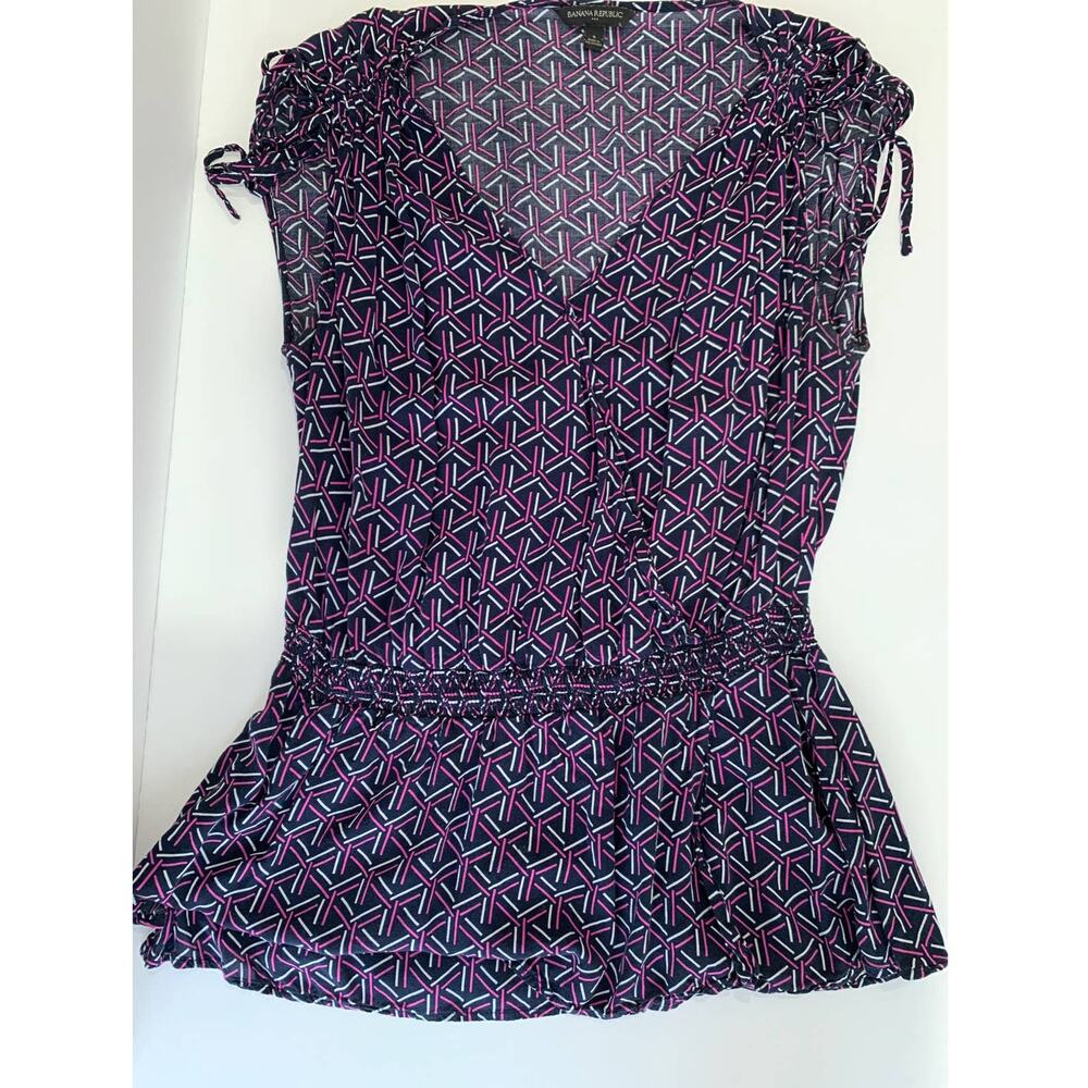 BANANA REPUBLIC Blouse with adjustable drawstring sleeves Flare Waist Size Small